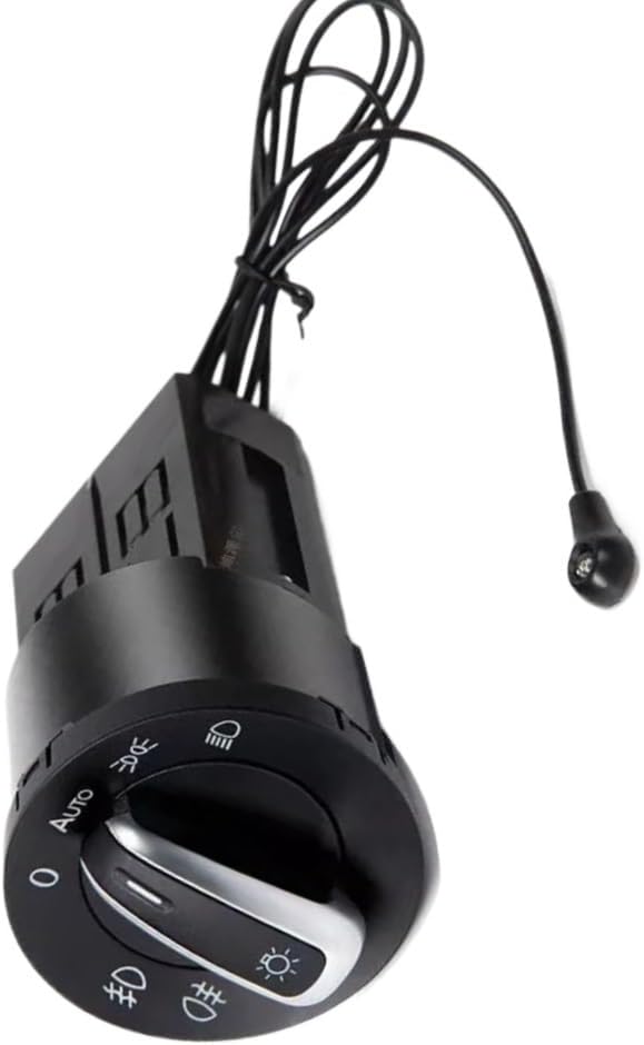 Car Headlight Switch ControlMain Light Switch for VW for Jetta for Passat for Golf MK4 Chrome Headlight Switch Headlamp Switch Car Headlight Switch 1C0941531 3BD941531