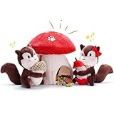 Nocciola Squirrel Dog Squeaky Toys-Hide and Seek Plush Dog Toys, Small Dog Toys for Boredom, Christmas Dog Toys for Small and Medium Size Dogs, Puppy Toys Pet Supplies