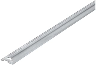 Fliesenschiene, Fliesenprofil, Rundkantenprofil, Edelstahl (V2A) gebürstet, Länge 2,50 m 10 mm Höhe 5 Stück Setpreis