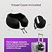 Cabeau Airplane Travel Pillow for Long Flights - Evolution S3 - Supportive Memory Foam with Seat Straps to Secure Your Head and Neck and Provides 360° Support (Jet Black)