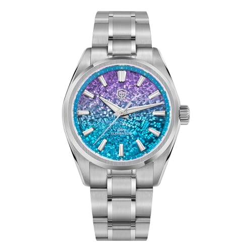 Image of watchdives WD0003C Elementum Original Design Men Watch VH31 Sweep Second Quartz Watch 36mm Sapphire Crystal Luxury Wristwatch 100m Waterproof Stainless Steel