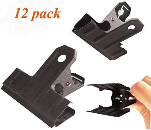 Black Large Binder Clips Bulldog Clips,2.6 Inch Wide,Pack of 12