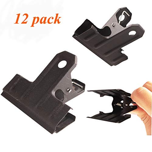 Black Large Binder Clips Bulldog Clips,2.6 Inch Wide,Pack of 12