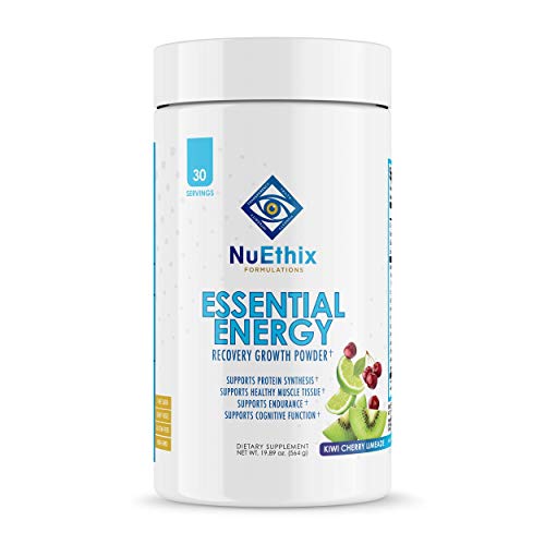 NuEthix Formulations Essential Energy BCAA, EAA, and Keto Salts Amino Acid Supplement for Better Workouts, Stamina and Mental Clarity, 30 Servings