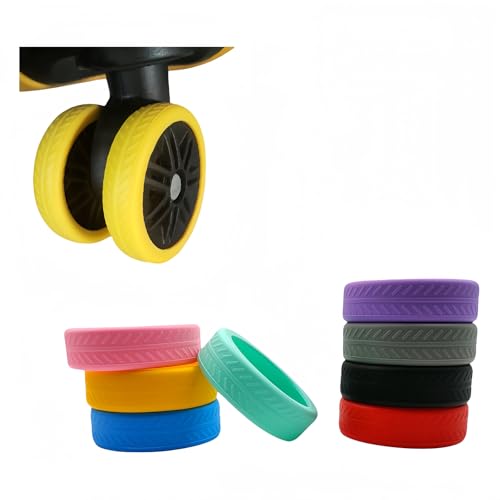 8Pcs Luggage Wheel Covers Silicone Suitcase Wheel Cover for 2-2.4'' Spinner Wheel Carry On Luggage Wheels Protector for Most 8 Spinner Wheel Suitcases Mute and Shock Absorption (purple)3