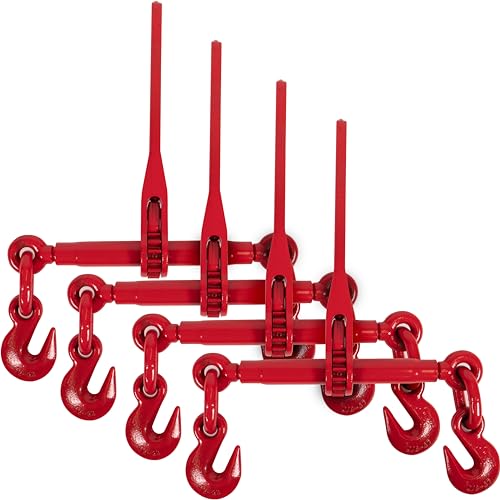 Classeur à cliquet anti-risques pour chaîne de 1,27 cm, lot de 4 tendeurs de charge de 4.2kg