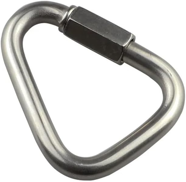 Compatible 1PCS Heavy Duty Quick Link Triangle Locking Carabiner Rigging Hardware Quick Links SS304
