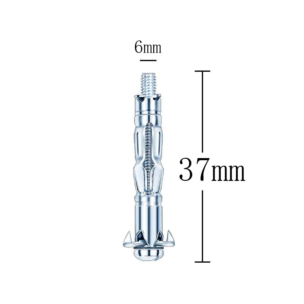 25pcs M6×37 Plasterboard Fixings - Hollow Wall Anchors for Drywall & Sheetrock - Heavy Duty Metal Fixings - Image 2