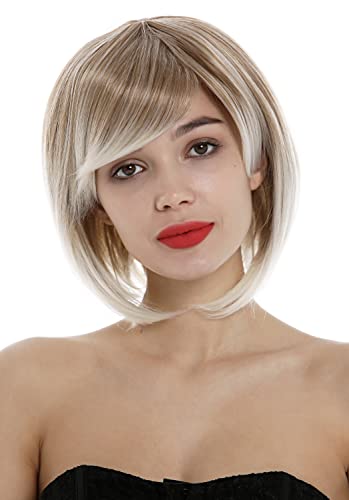 WIG ME UP - 1215-1001 Lady Wig short frayed Bob style parting medium blond with platinum highlights tips, blond mix (27T613)