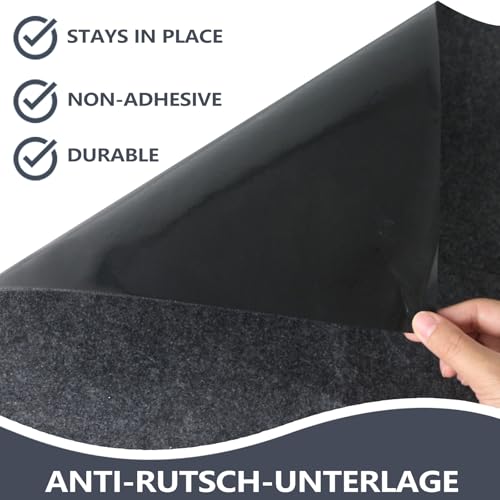 LANZLC Ölauffangmatte 152 x 91 cm, Ölmatte rutschfest, Garagenboden Matten rutschfest, Wasserdicht und Zuschneidbar Garagenmatte, Strapazierfähige Saugmatte für Garagenboden, Werkstatt, Bodenschutz