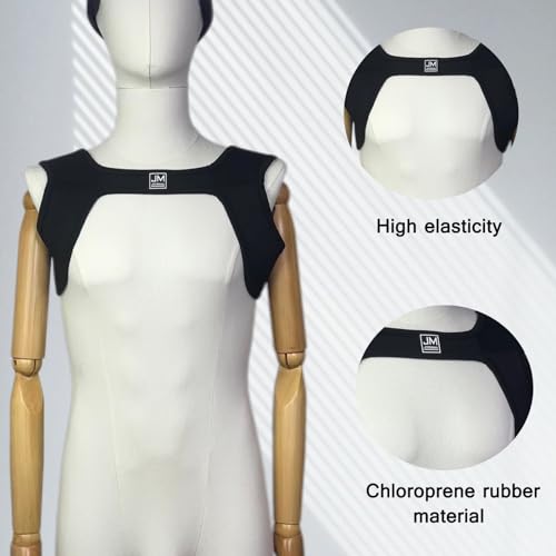 JOCKMAIL Men's Neoprene Harness with Elastic Shoulder Straps - Muscle Chest Harness3