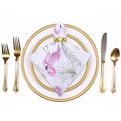 Xollar Set Of 6 Cloth Napkins Pink Flamingo Pineapple Washable Reusable Dinner Table Napkins Cloth For Party Wedding Decoration 18.7X18.7Inch #TOP2