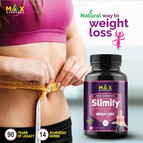 Max Ayurveda Slimify Ayurvedic Capsules For Weight Loss - 60 Capsules