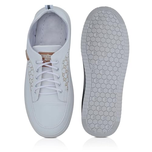 Image of Shoes for Men Casual Fashion Sneakers with Mesh Breathable Upper Non-Slip Rubber Sole, Stylish, Exclusive Trendy Sports Running Shoes (Multicolours)