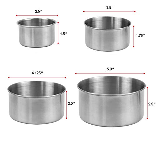 Ecozoi Stainless Steel Containers With Lids | Leak Proof Snack Container 4 Pc Set | Bonus Cotton Carrying Case | Eco Friendly Bento Box Food Storage Lunch Box #TOP4