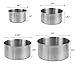 ecozoi Stainless Steel Food Storage Containers with Airtight Lids | Set of 4 Nesting, Stackable, Bento Box Set. Spillproof Meal Prep Bowls for Lunch, and Salad