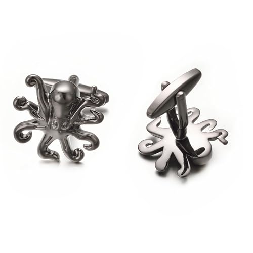 Mancuernillas únicas para hombre plateadas miniatura 5