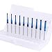 SainSmart Genmitsu 10Pcs Nano Blue Coat End Mill CNC Router Bits, 1.5-3.175mm, 1/8