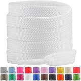Auzeron Lacets Plats 10mm   Double Épaisseur en Polyester, 80 180cm   Lacets de Remplacement Durable pour Sport, Travail & Usage Quotidien