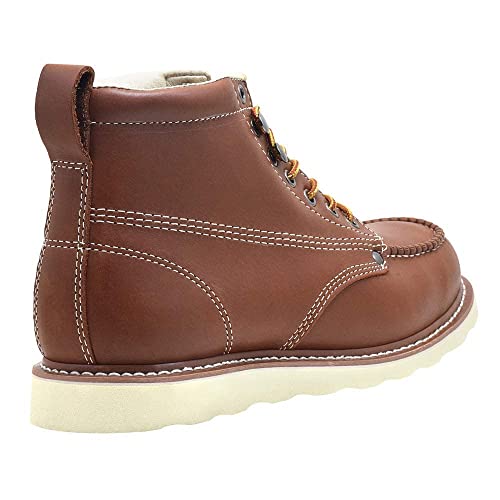 Golden Fox Men's Boots 6" Moc Toe Wedge Leather Boot4