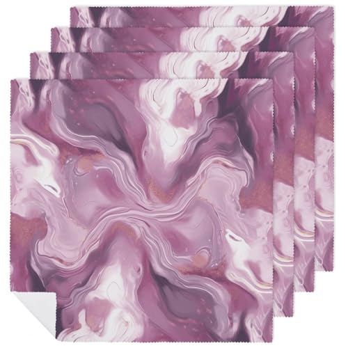 Servilletas de Tela Cuadradas Floral Morado Perla 4 Pzs miniatura 1