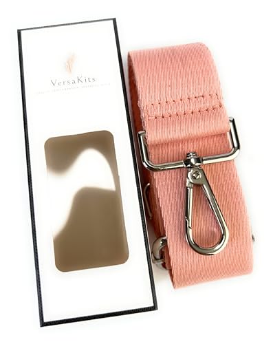 Image of Purse Strap Replacement for Crossbody Bags & Handbags | Premium Webbing with Silver Hardware Clip-On Installation Adjustable Length Comfortable Wide Guitar Style Strap