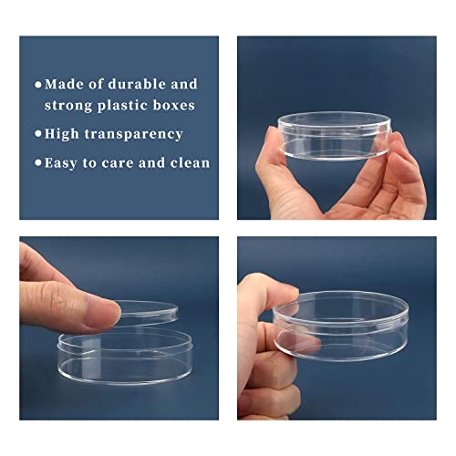 Dedoot Acrylic Storage Box Round 4 Pack 2.9 Inches Clear Plastic Box With Lids Small Candy Container Storage And Organizer For Nails, Beads, Jewelry Accessories #TOP3