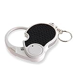 Poder de aumento: 5X TOOGOO(R) 5 Lupa comercial Vidrios de aumento con Lampara LED Lupa de bolsillo Plegable Portatil Llavero