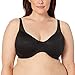 Bali Women's Passion for Comfort Minimizer Underwire Bra DF3385, Black Lace, 40G