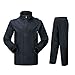 Produktbild LXJ Regenmantel, REGT Hose, Im Freien Wasserdichten Und Regendichte Anzug, Reflektierende Kleidung, Regenkleidung for Männer Wasserdicht Mit Kapuze Motorrad-Reiten Golf Angeln Arbeiten Im Freien