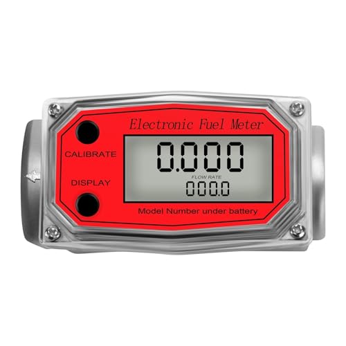 アルミ合金製デジタルタービン流量計 L/C/D 電子燃料計 流量計 NPT カウンター ディーゼル(Red Flow Meter)