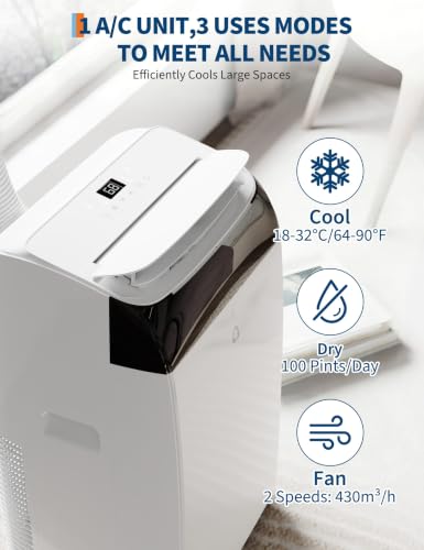 Image of Garvee 14000 BTU (10200 BTU SACC) AC Unit, 3-in-1 Portable Air Conditioner