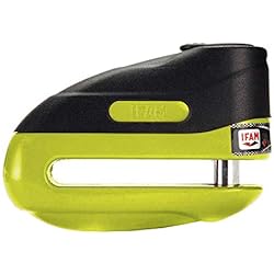 Candado De Freno Para Moto IFAM Antirrobo para Freno de Disco Moto, Modelo Road100, Color Amarillo, 10 mm Diámetro, Incluye 3 Llaves, Compacto y Seguro, Acero Endurecido