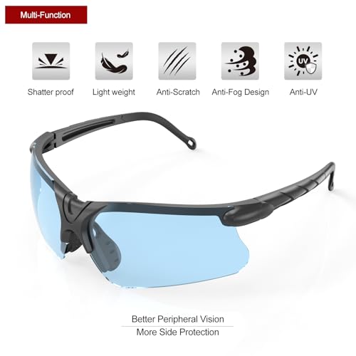 Image of xaegistac Shooting Glasses with Case-Safety Glasses Anti Fog | Z87.1 Certificated Impact Resistance Safety Glasses for Hunting Shooting Sports