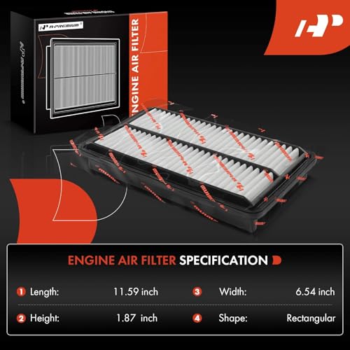 Image of A-Premium Engine Air Filter Compatible with Honda Pilot 2016-2022, Odyssey 2018-2023, Ridgeline 2017-2023, Passport 2019-2023 & Acura MDX 3.5L 2016, MDX 3.0L 3.5L 2017-2020, TLX 2.0L 2021-2023