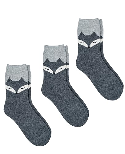 Image of Shag Wear Women's Novelty Angora Socks, Cute Animal Casual Cozy Soft and Warm, 3 Pack