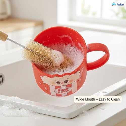 Image of FunBlast Milk Mug for Kids - 400 Ml; Unbreakable Mug for Kids, Milk Mugs for Kids Unbreakable - Milk Drinking Cup for Kids (Pop Corn)