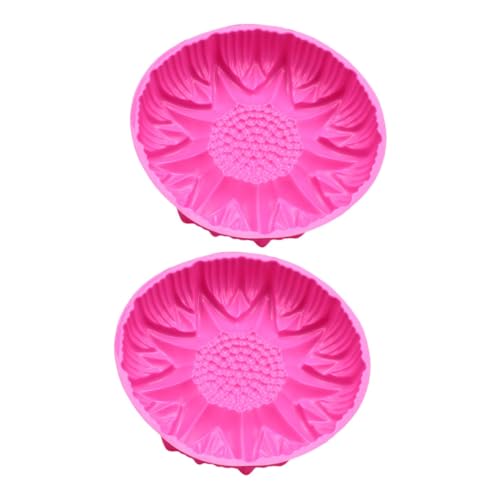 VERDANVERSE 2 piezas Molde de Silicona para Pasteles con Diseño de Girasol Reutilizable y Fácil de Limpiar Molde para Repostería