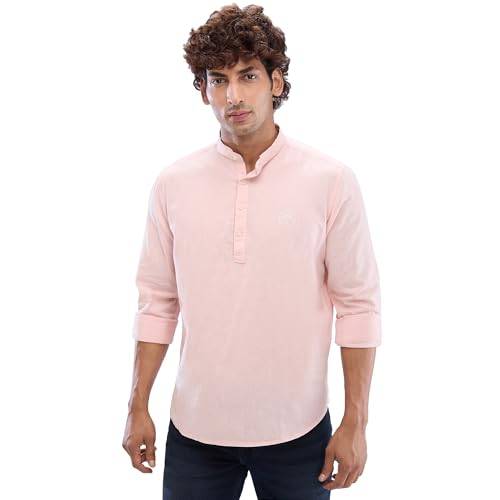 Image of Spykar Men's Regular Fit N /A Full Sleeve Solid Casual Shirts