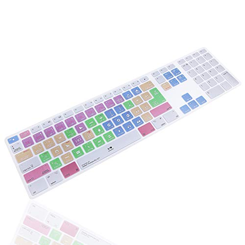Funda de silicona Premiere Pro para teclado Apple iMac A1243 con teclado numérico y atajos