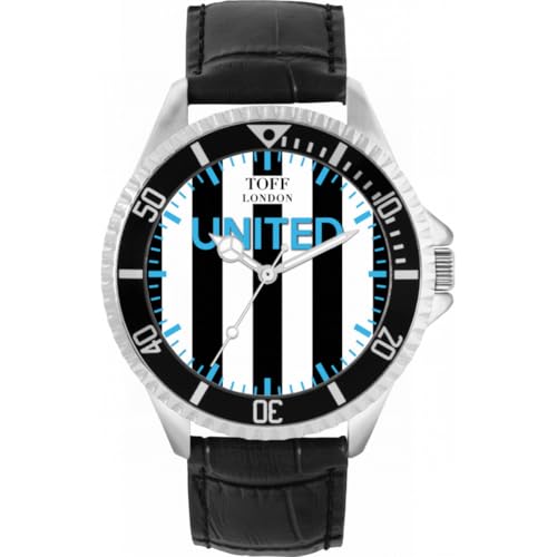 Montre Newcastle Football fan boîtier acier robuste et lisible