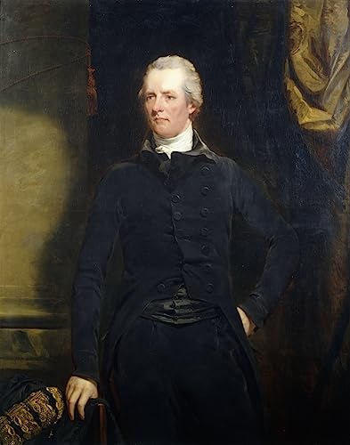 Tableau portrait de William Pitt veste sombre par Hoppner 60x90cm