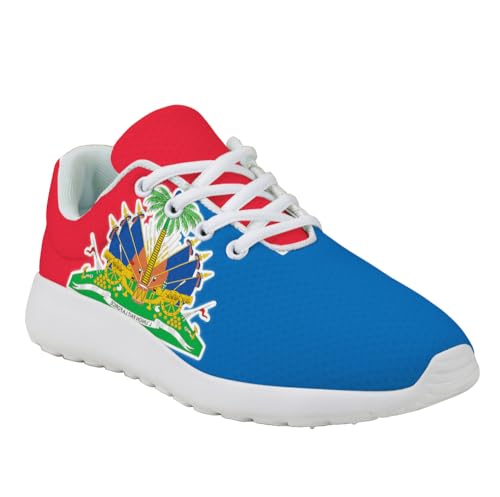 Haitian Flag Shoes for Women Men Trail Running Casual Fashion Sneakers Slip-on Tennis Shoes3