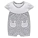 Mameluco de Manga Corta para Unisexo Bebé Recién nacido Mono de Algodón Peleles Lindo Pijama Body de Verano, 0-3 Meses