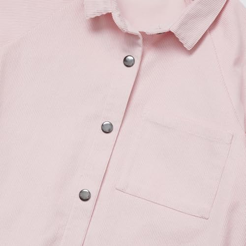 Lands' End Girls 3/4 Sleeve Corduroy Shirt Dress X-Small Pale Pink2