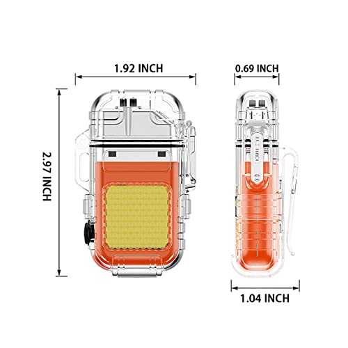 Encendedor eléctrico doble arco USB naranja miniatura 6
