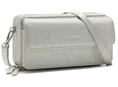 Image of Lanyani RFID Crossbody Wallet Wristlet Purse with Phone Pocket For Women Vegan Leather