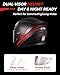 Orthrus Full Face Motorcycle Helmet -DOT Motorbike Helmets for Adult Men and Women, Street Bike Racing Motocross Helmets with Clear and Tinted Visor (M, Matte Black Red)