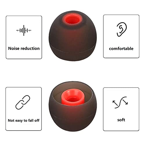 Image of Replacement Earbud Tips Earbud Covers Silicone Tips Ear Gels Fit for Inner Hole from 3.8mm - 5.1mm Earphones 9 Pairs S /M /L