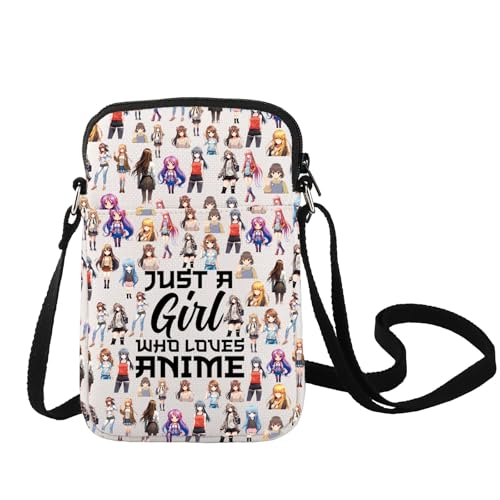 LEVLO Anime Fans Crossbody Bag Anime Lover Gift Just A Girl Who Really Loves Anime Shoulder Bag Cartoon Anime Merch